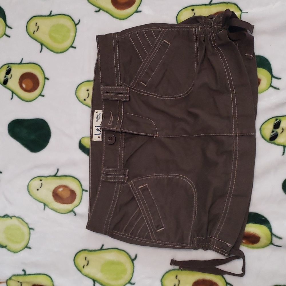 Vintage l.e.i cargo mini skirt